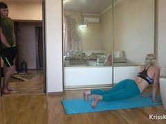 Young Teen Gets Her Ass Stretched and Fucked Hard in Yoga Session