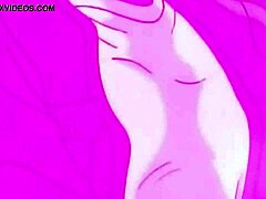 Cartoon doctor gives a sensual massage in the bedroom
