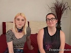 У кастинг видеу секси мајке пружају неравномерне оралне сексе и гутају велике пенисе