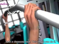Гей атлет получава пениса си проникнат в 3D анимационен порно филм