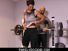 Bear stepfather and stepson workout and fuck - Jack Dixon Carter and Michaels