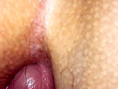 Amped-up asshole action with a huge cumshot on a big booty