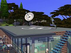 Недавно поставленная модель Sims 4 с пышной грудью
