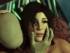 A sensual and passionate encounter with a 3D animated babe, featuring a blowjob and internal ejaculation
