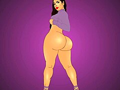 Cartoon porn video features a curvy gigi giving a great blowjob to a BBC