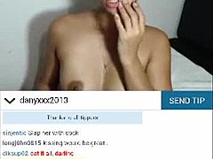 Ig boobs webcam model takes a facial cumshot