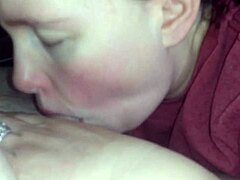 Amateur wife sucks and swallows cum in hot video
