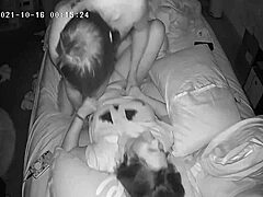 Tricked my step sister in law into cheating during the night spy cam