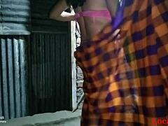 Intialaisen kylän vaimon HD-video, joka harrastaa koko yön seksiä kumppaninsa kanssa