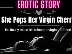 Erotik ljudhistoria om en jungfru första gången i porr