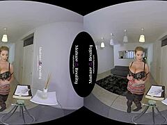Big tits and high heels in virtual reality masturbation