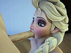 Elsa-val szórakozz egy 3D animációs hentai videóban!