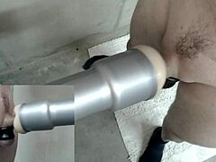 Lactating cumshot with a Machined Fleshlight: Keeping the Load in for a Longer Time