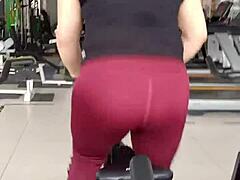 Maid's revenge: Husband records his wife at the gym and makes her taste his cum