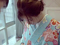 Amateur Japanese girl in sexy sakura costume