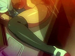 FullHD anime-video med student med stora bröst och stora bröst