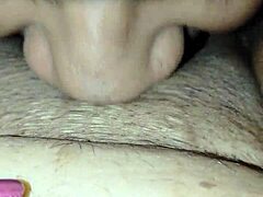 Arab aunt's extreme pleasure from Indian BBW's oral skills