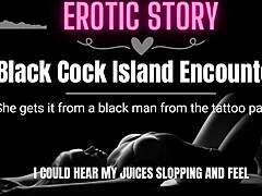 Steamy audio sex story features a big black cock