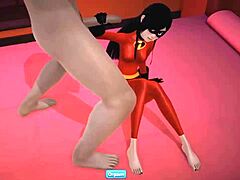 Conținutul pornografic animat cu personaje de desene animate într-un mediu 3D