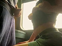 European girl next door indulges in risky wanking on a train