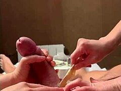 Waxing and dual massage with handjob