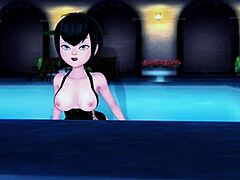 Mavis's anime sex video at the hotel pool