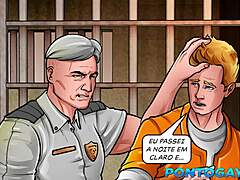 Cartoon gays in hot prison action