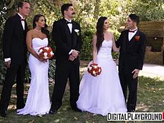 Digitalplayground's wedding Belles scene 2 featuring Casey Calvert and Brandon Ashton